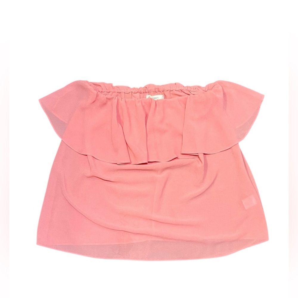 Salmon color crop/tube top